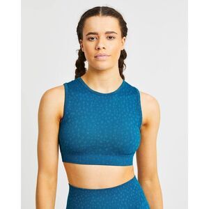 AYBL Evolve Speckle Seamless Crop Vest - Teal Sports Bra